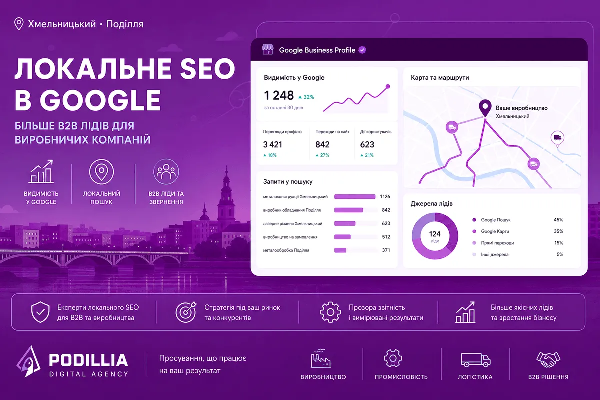 Заявки з Google Карти для бізнесу в Хмельницькому — WebQos