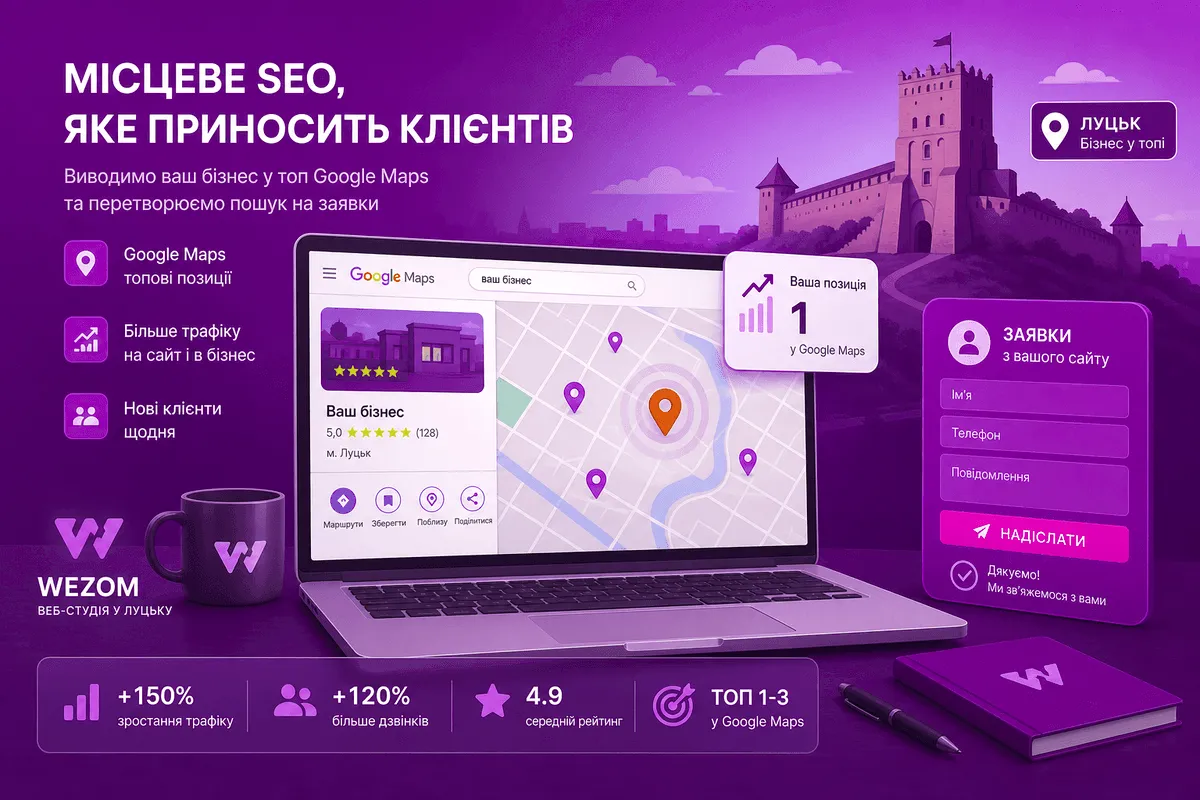 Заявки з Google для бізнесу в Луцьку — WebQos