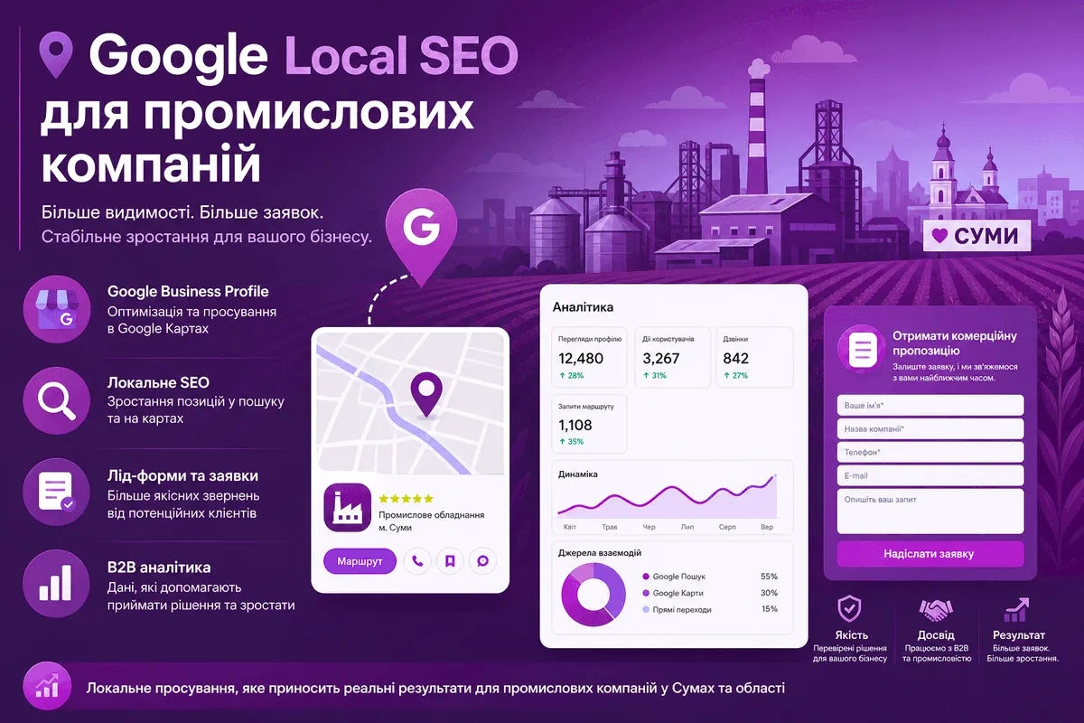Заявки з Google Карти для бізнесу в Сумах — WebQos